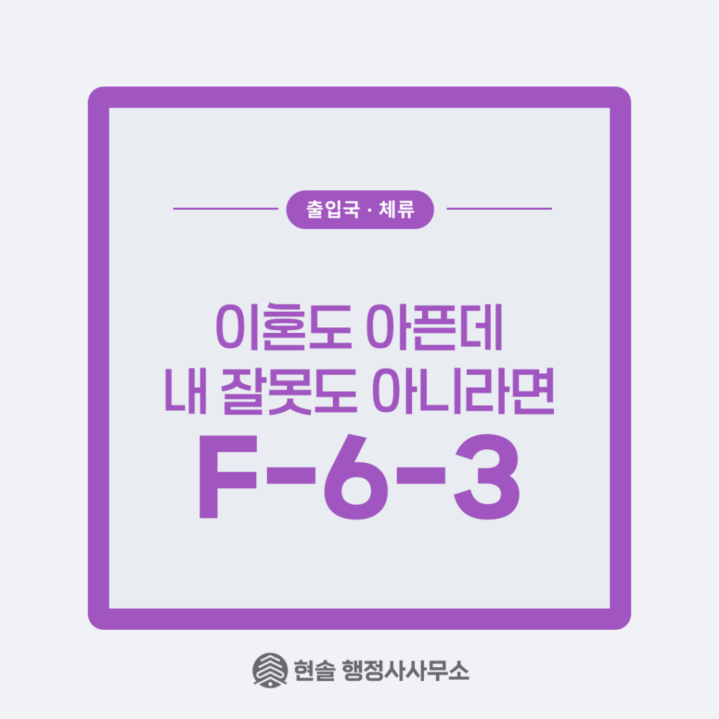 F-6-3, 혼인단절비자, F63비자